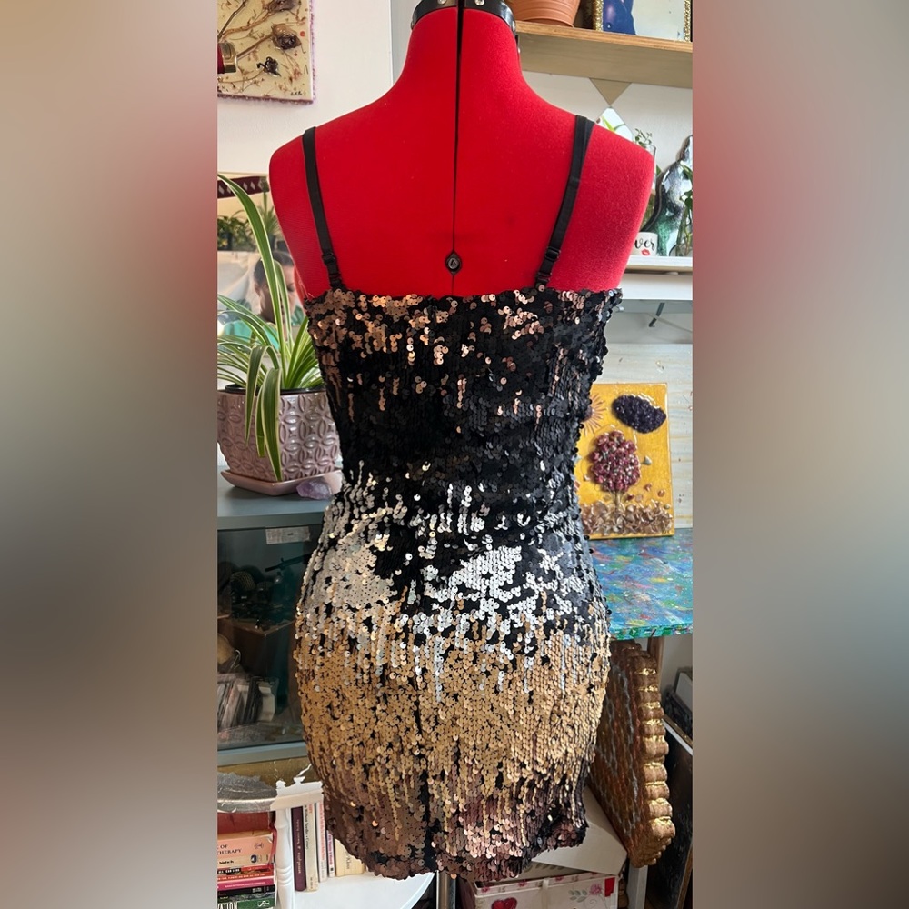 Just Me Color Changing Sequence Cocktail Dress Si… - image 4